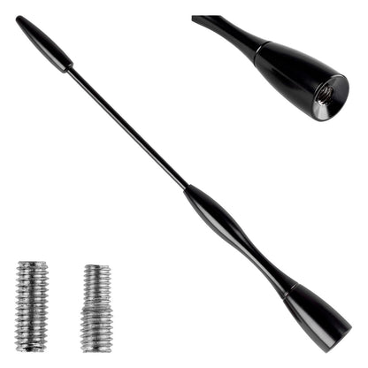ANTENNE ALU NOIRE 16CM AVEC ADAPTATEUR 5/6MM A VISSER AMIO