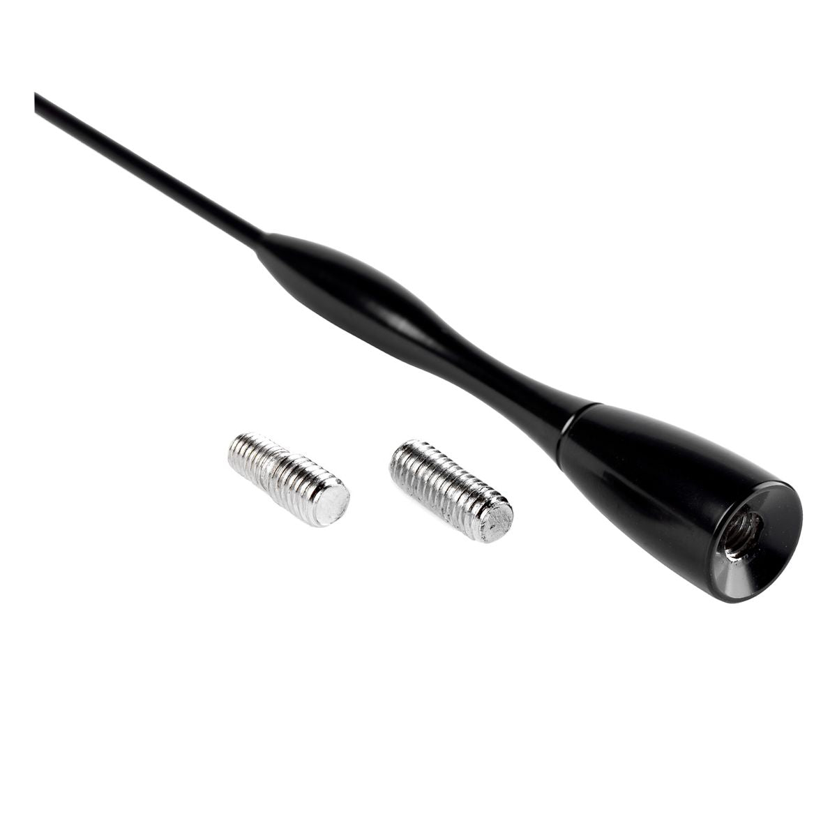 ANTENNE ALU NOIRE 16CM AVEC ADAPTATEUR 5/6MM A VISSER AMIO
