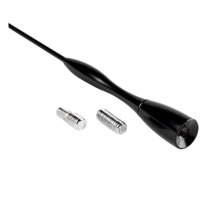 ANTENNE ALU NOIRE 16CM AVEC ADAPTATEUR 5/6MM A VISSER AMIO