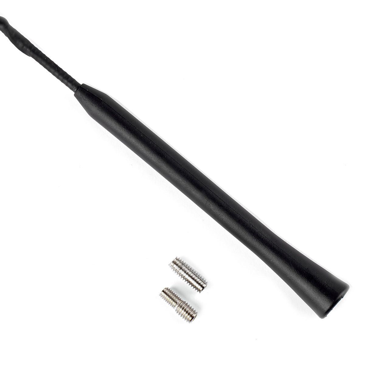 ANTENNE NOIRE TORSADEE 41CM AVEC ADAPTATEUR 5/6MM A VISSER AMIO