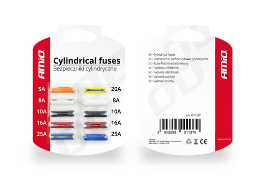 FUSIBLES CONTINENTAUX 5A À 25A 10 PCS AMIO
