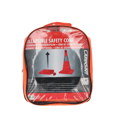 CONE DE SECURITE HAUTE VISIBILITE PLIABLE AVEC LED CLIGNOTANTE CARPOINT z