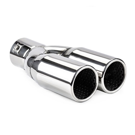 EMBOUT D'ECHAPPEMENT DOUBLE ACIER INOXYDABLE DIAM INT 35-50/ DIAM EXT 60-63MM