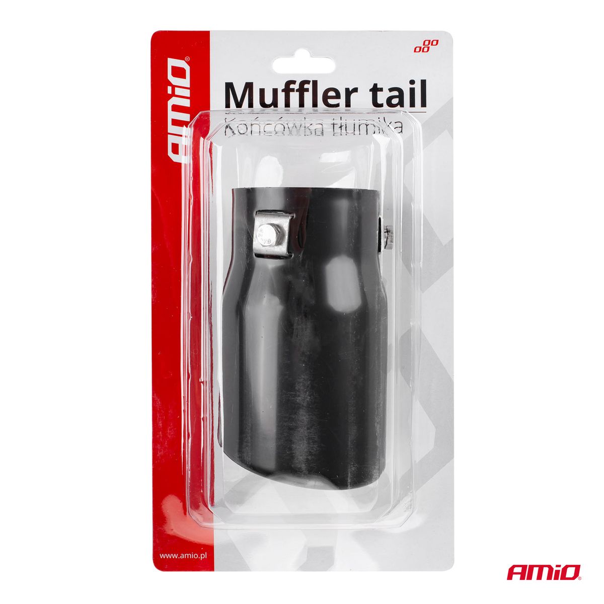 EMBOUT D'ÉCHAPPEMENT EN ACIER INOXYDABLE NOIR MT 017B AMIO
