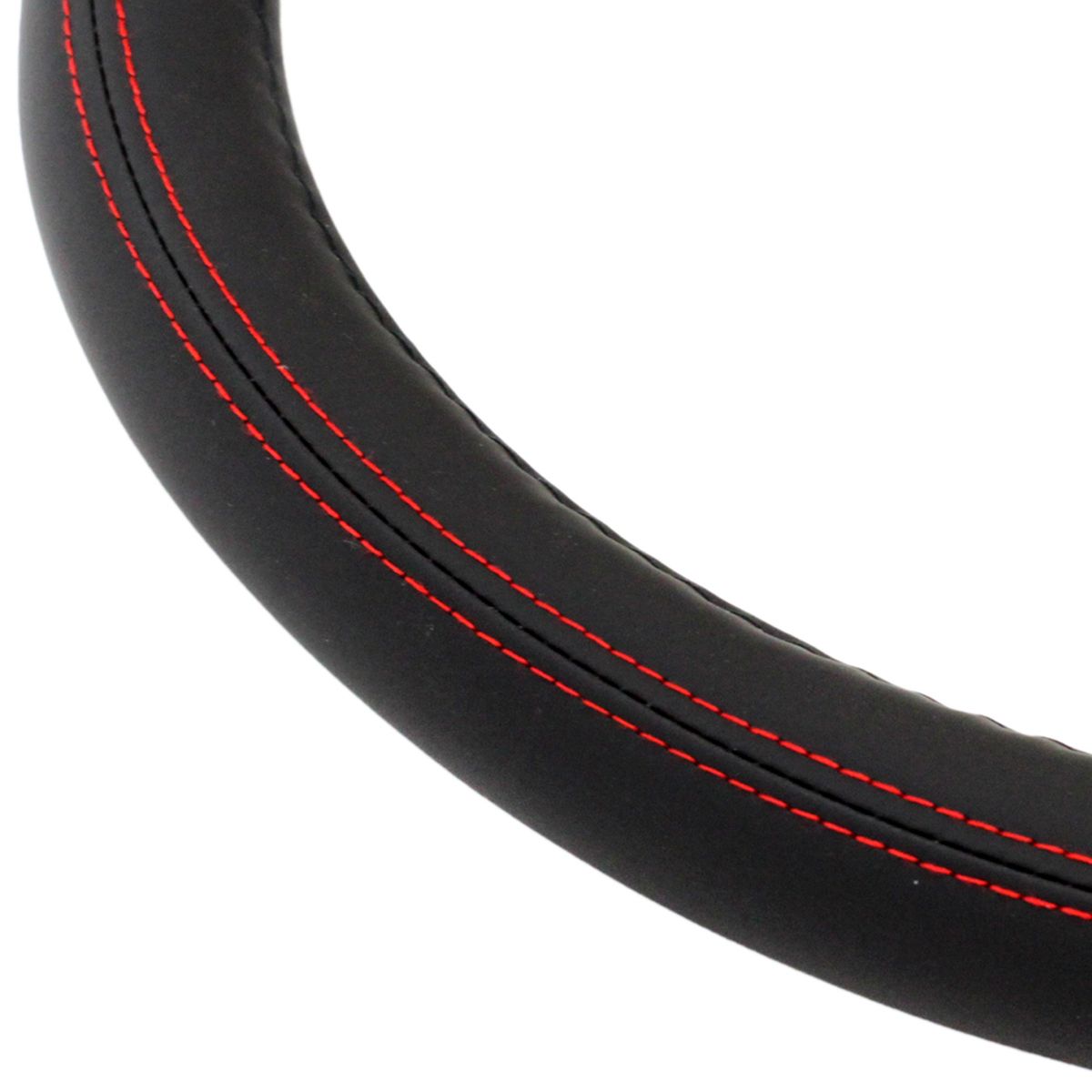 COUVRE VOLANT NOIR AVEC COUTURES ROUGE 37-39CM AMIO