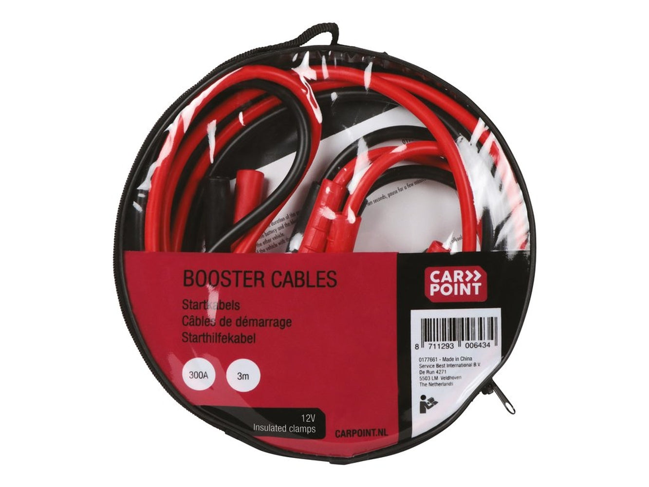 CABLES DE DEMARRAGE 4,8MM² 300A 3M (PINCES ISOLEES) CARPOINT z