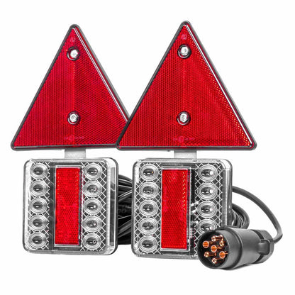 FEUX ARRIERE MAGNETIQUES A LED AVEC TRIANGLE PRISE 7 BROCHES AMIO
