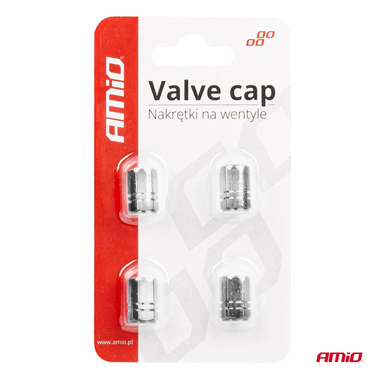 BOUCHONS DE VALVES EN ALUMINIUM ARGENT 4 PCS AMIO
