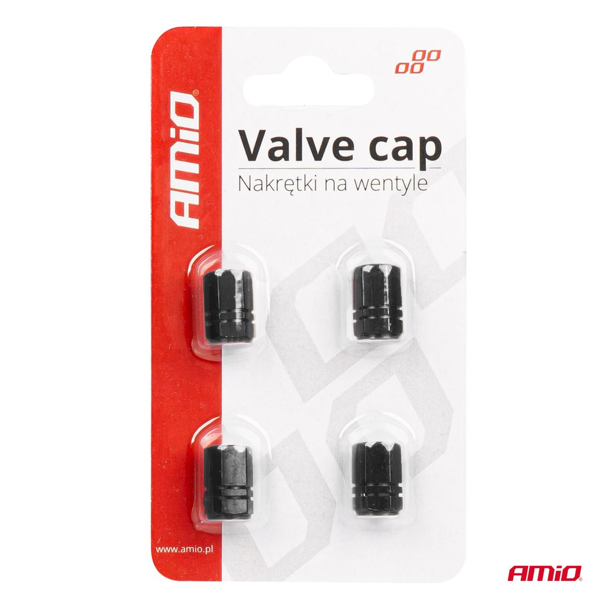 BOUCHONS DE VALVES EN ALUMINIUM NOIR 4PCS AMIO