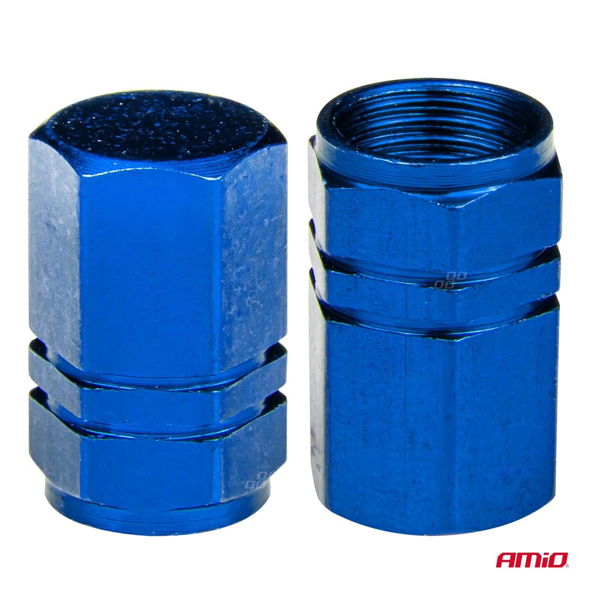 BOUCHONS DE VALVES EN ALUMINIUM BLEU 4PCS AMIO