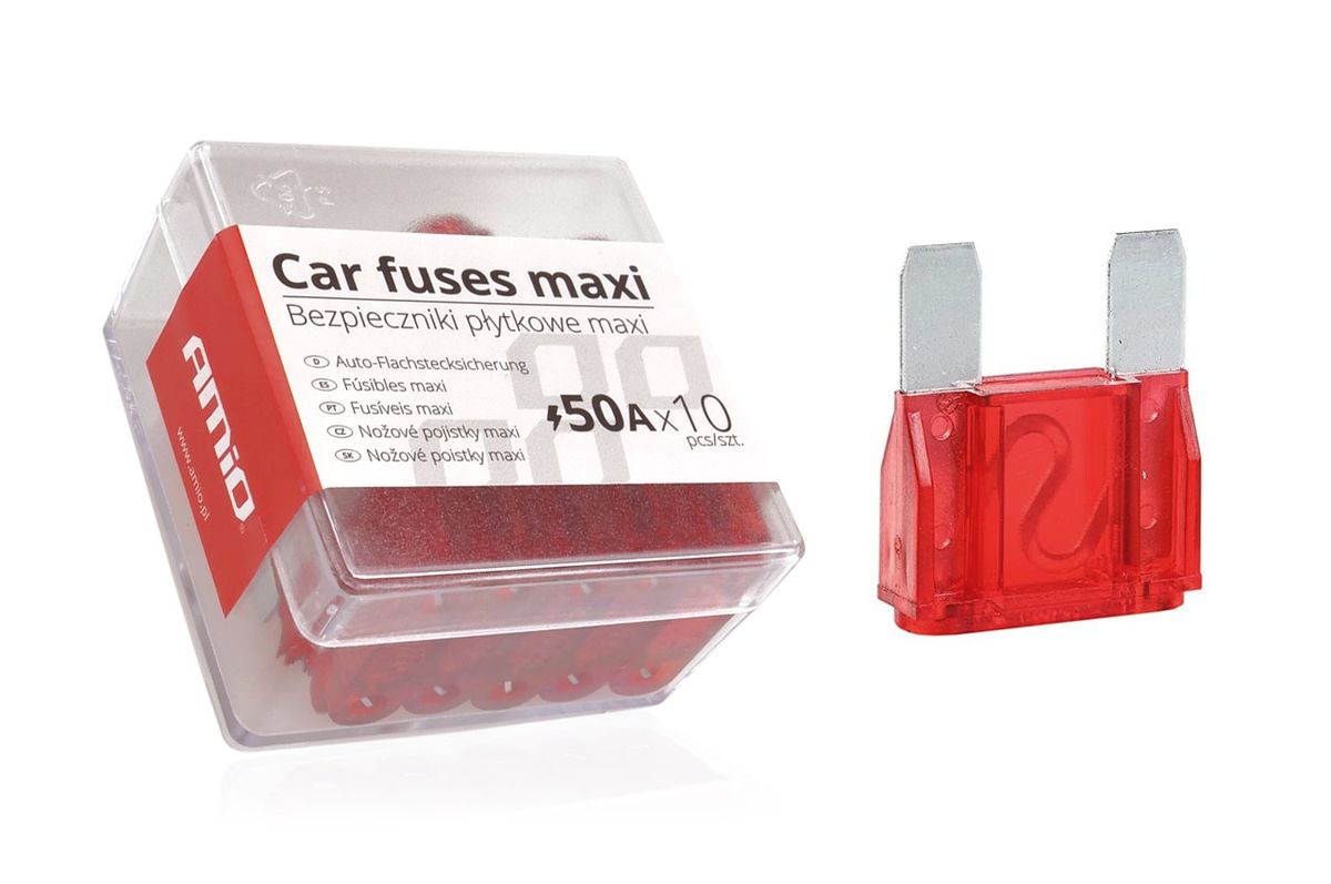 BOITE DE 10 FUSIBLES MAXI 50A AMIO