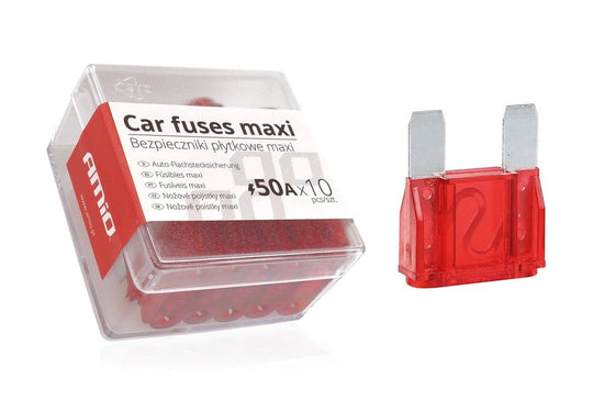 BOITE DE 10 FUSIBLES MAXI 50A AMIO
