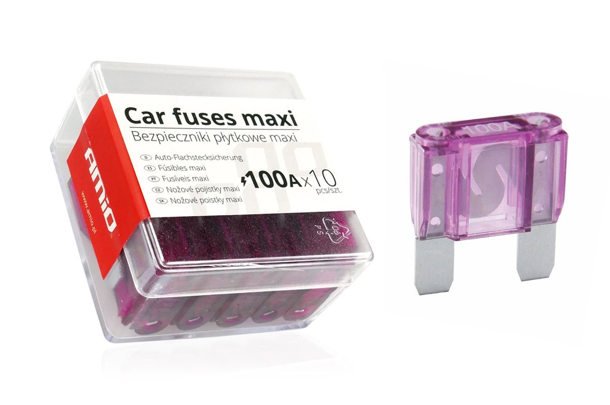 BOITE DE 10 FUSIBLES MAXI 100A AMIO