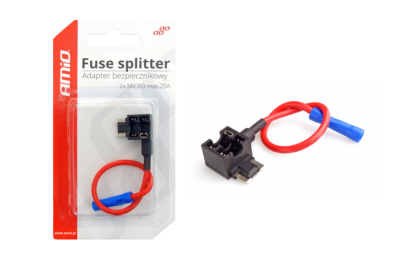 PORTE-FUSIBLE DERIVATEUR 2XMICRO MAX 20A AMIO