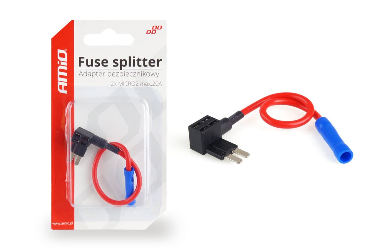 PORTE-FUSIBLE DERIVATEUR 2X MICRO2 MAX 20A AMIO
