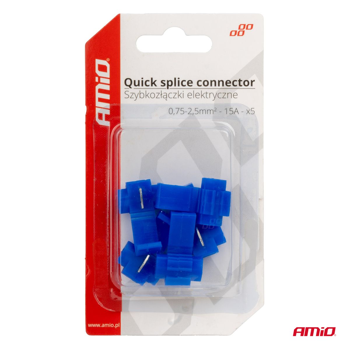 COSSE CONNECTEUR RAPIDE 0,75-2,5MM2 15A 5PCS AMIO