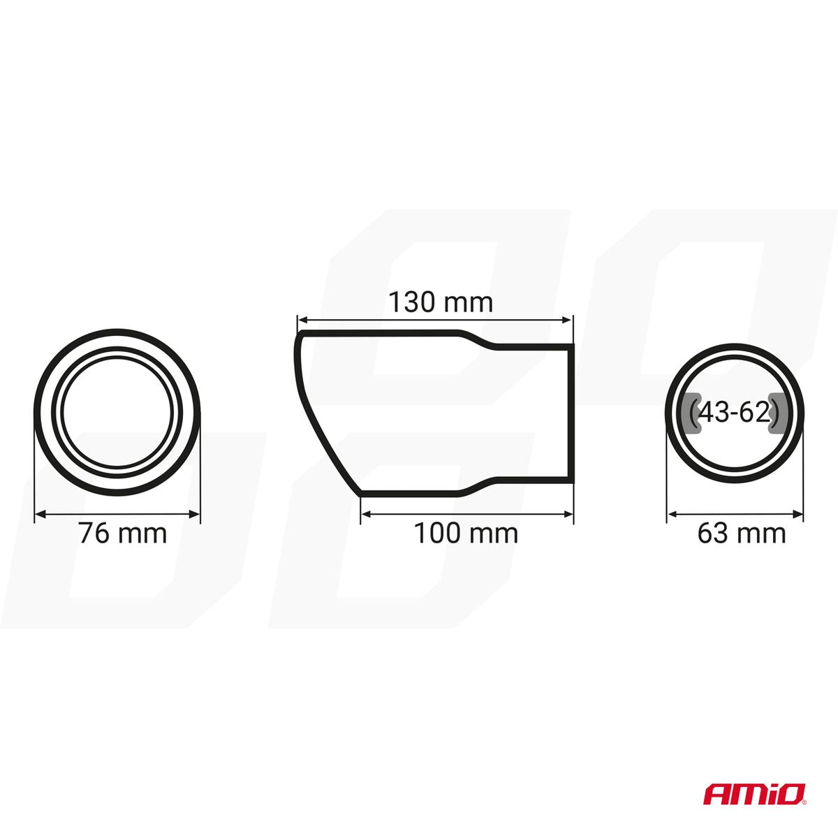 EMBOUT ÉCHAPPEMENT MT 017 AMIO