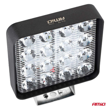AMiO Phare de travail 16 LED 3840 lm, 9 à 36 V, 110 × 110 mm | 02424