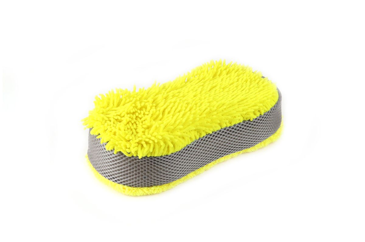 EPONGE MICROFIBRE JAUNE 63G 23X10X5,5CM AMIO