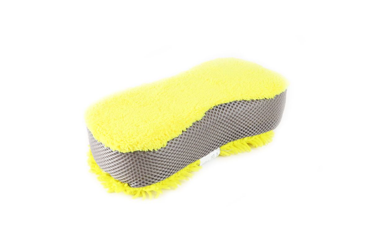EPONGE MICROFIBRE JAUNE 63G 23X10X5,5CM AMIO