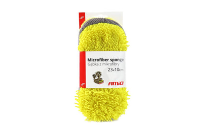 EPONGE MICROFIBRE JAUNE 63G 23X10X5,5CM AMIO