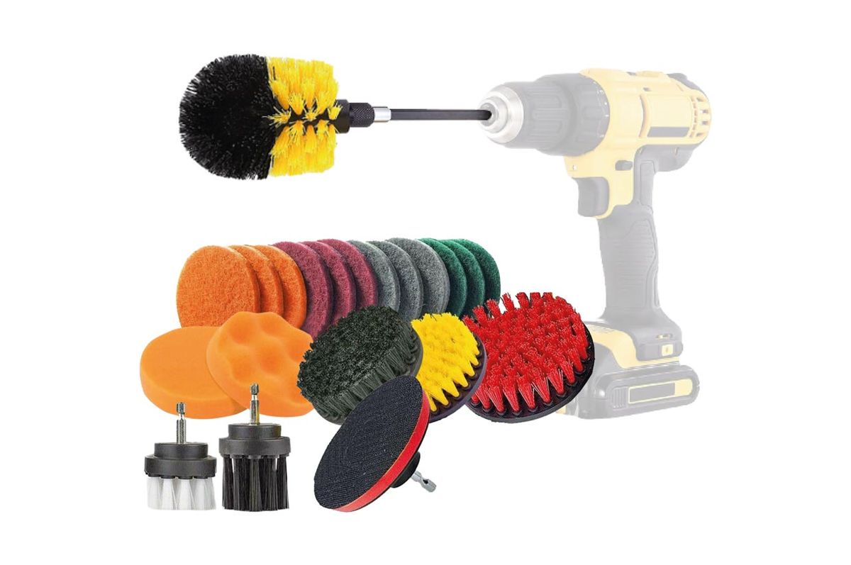 JEU DE BROSSES POUR PERCEUSE - 22 PIECES AMIO