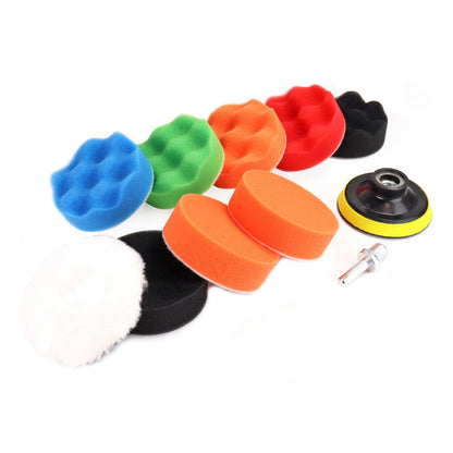 KIT POLISSAGE 11PCS 80MM AVEC ADAPTATEUR PERCEUSE M14 AMIO