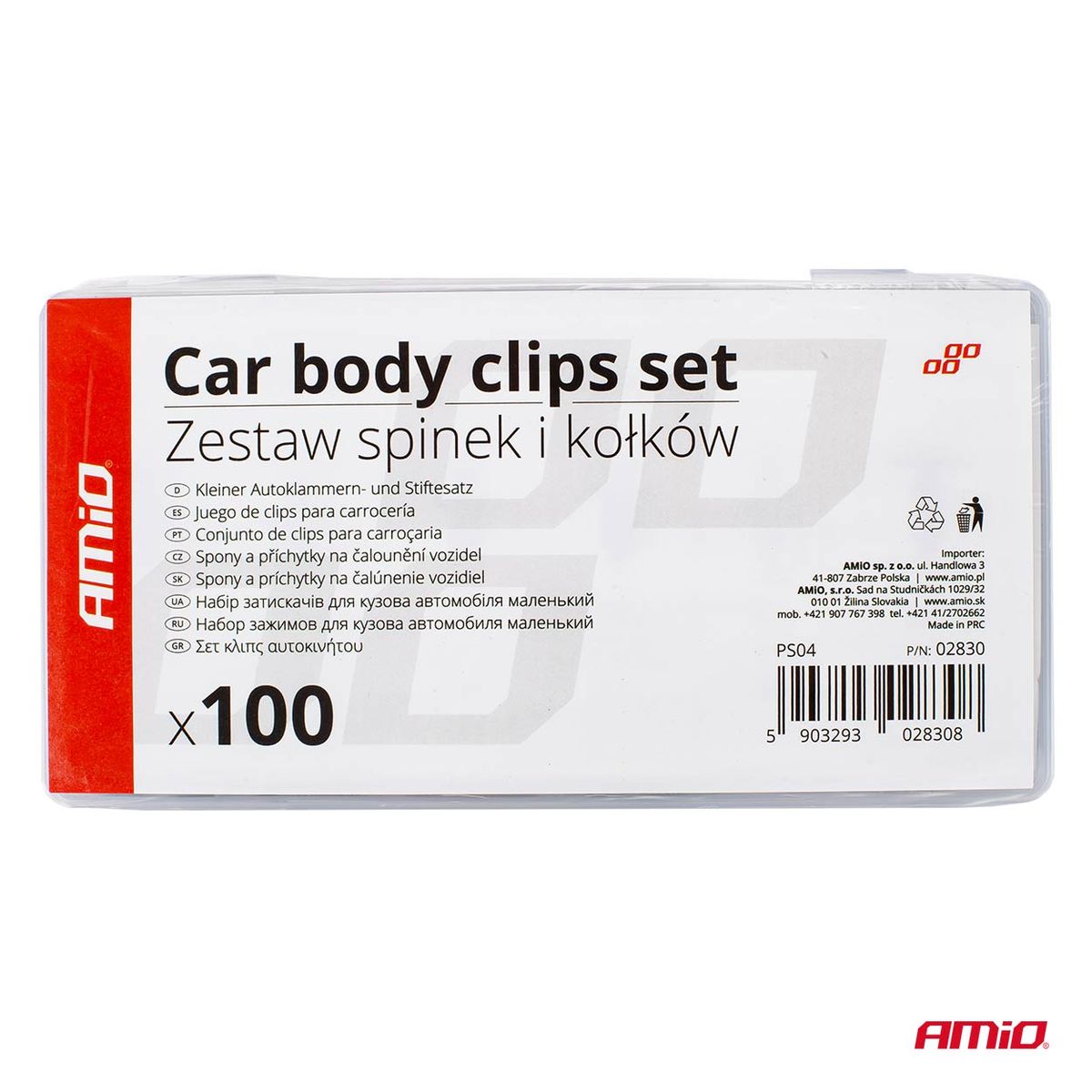 COFFRET AGRAFES 100 PIÈCES AMIO