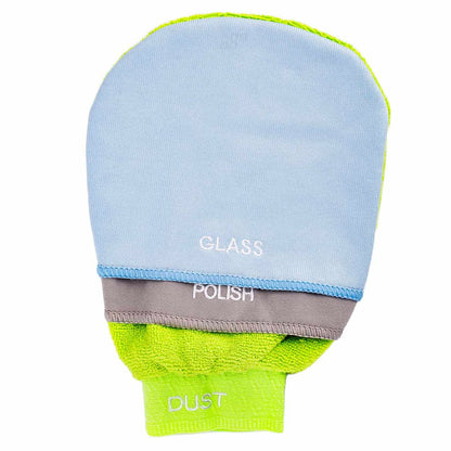 GANT DE NETTOYAGE EN MICROFIBRE 3EN1 VITRE POLISH POUSSIERE 25X17CM AMIO
