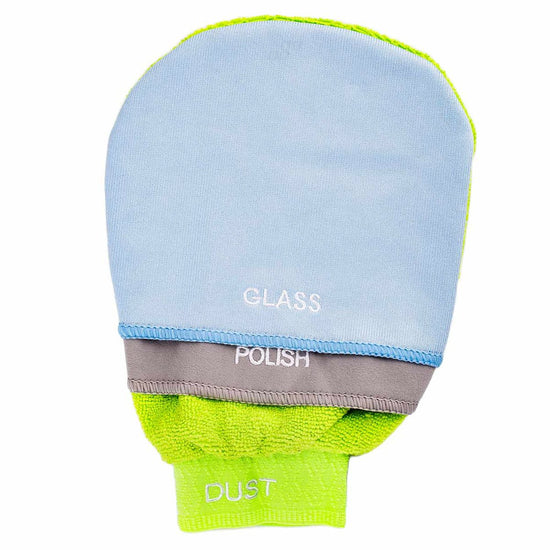 GANT DE NETTOYAGE EN MICROFIBRE 3EN1 VITRE POLISH POUSSIERE 25X17CM AMIO