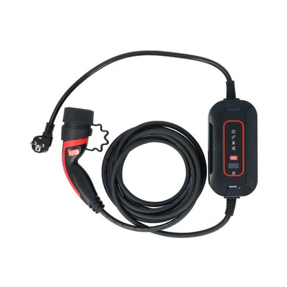 CHARGEUR PORTABLE 230V CABLE 5 METRES POUR VEHICULE ELECTRIQUE 8-16AMP MONO