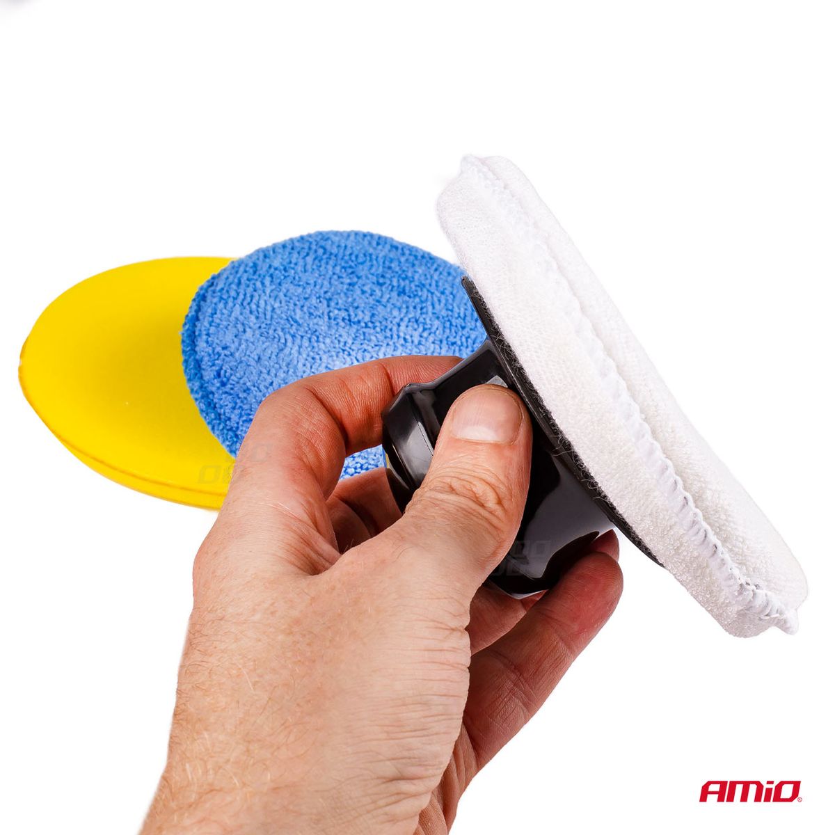 JEU DE 3 TAMPONS DE NETTOYAGE AVEC POIGNEE DIAM 125 MM AMIO
