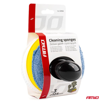 JEU DE 3 TAMPONS DE NETTOYAGE AVEC POIGNEE DIAM 125 MM AMIO