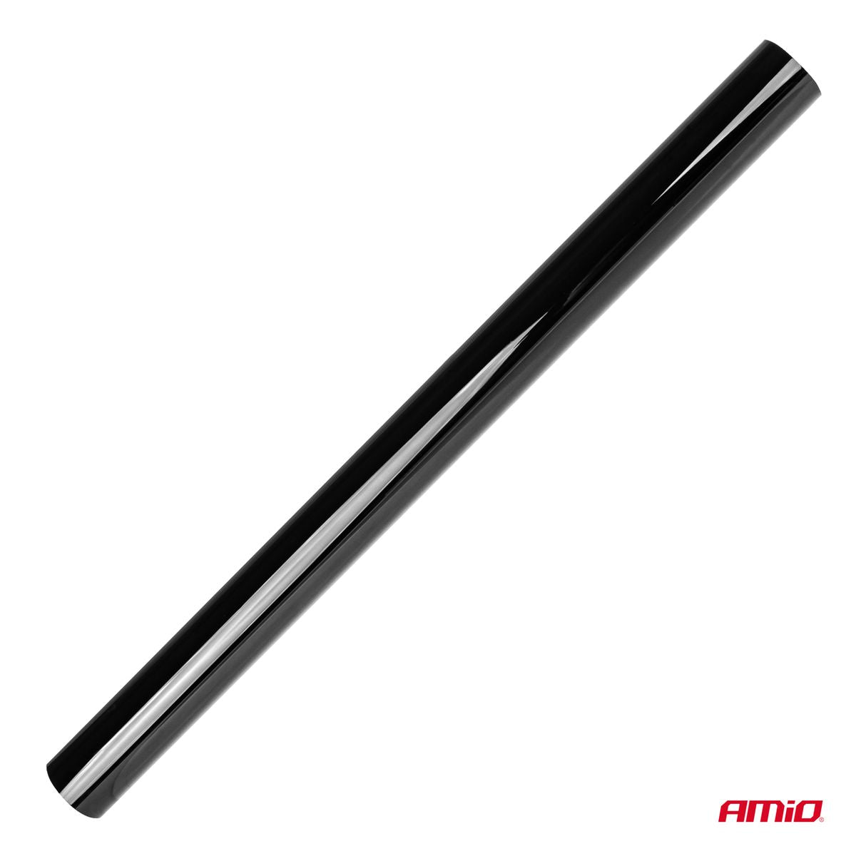 FILM SOLAIRE 1% NOIR ULTRA FONCE 75X300CM POUR VITRES AMIO