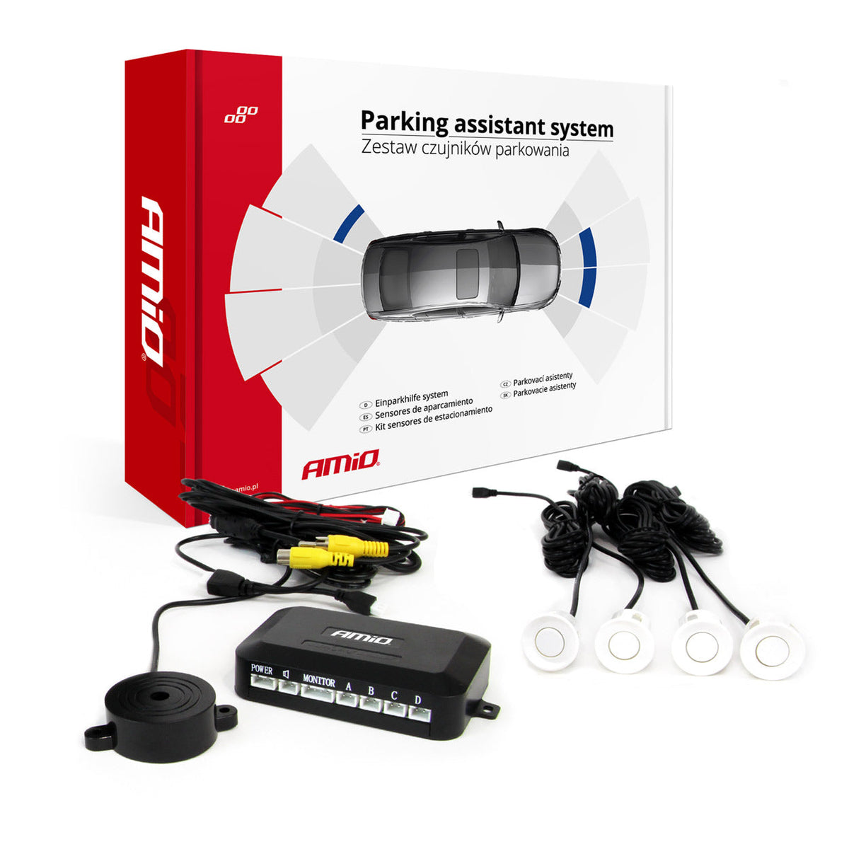 Kit de 4 capteurs de stationnement blancs 02991, vue 1