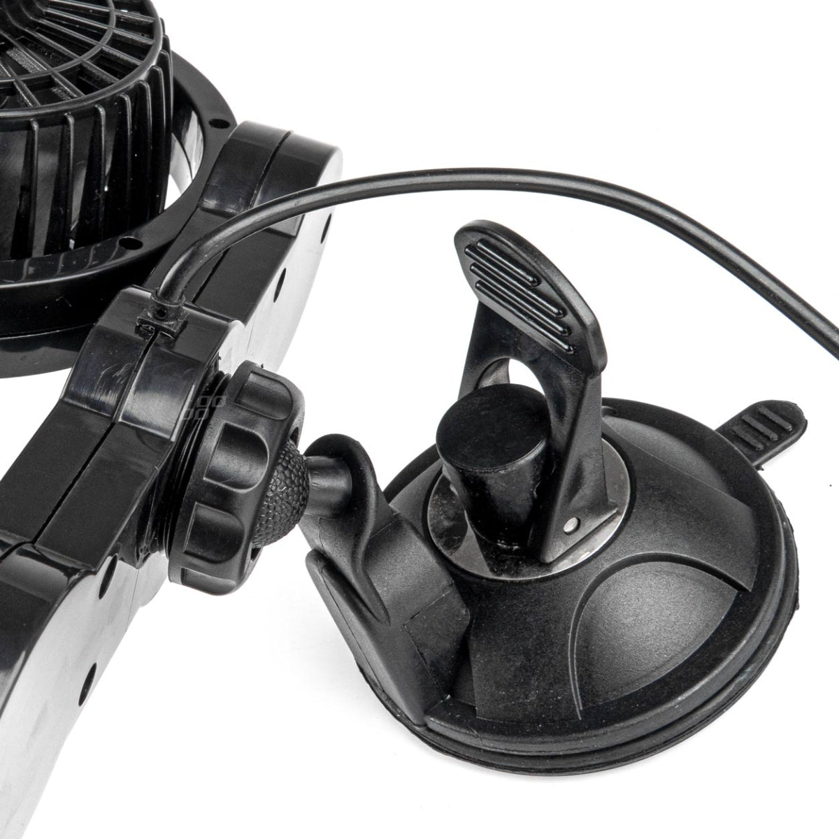 DOUBLE VENTILATEUR 12V DIAMETRE 10CM CHACUN ORIENTABLE SUR VENTOUSE AMIO