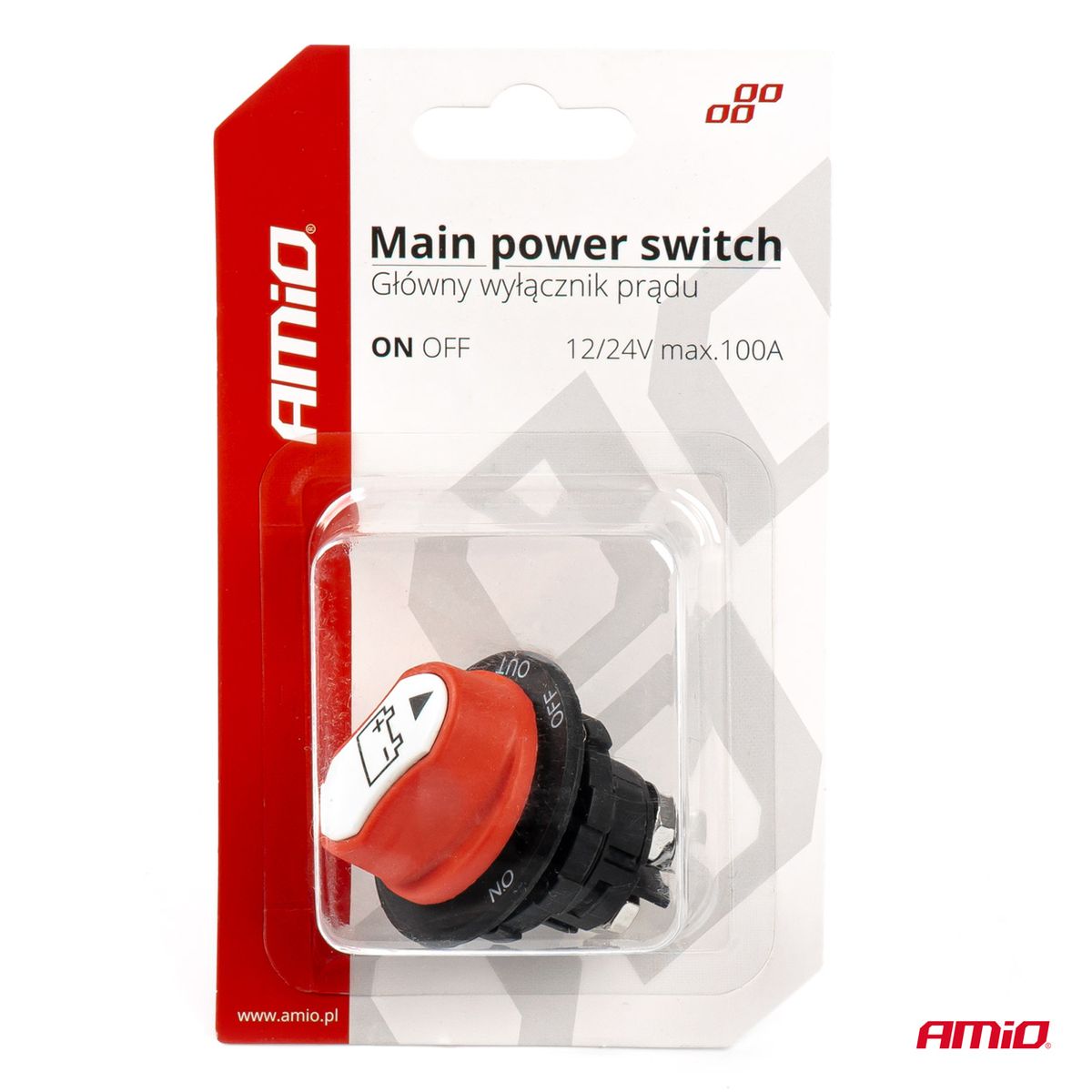 INTERRUPTEUR COUPE-CIRCUIT HEBEL AMIO 12/32V MAX 100A CRÊTE 500A AMIO