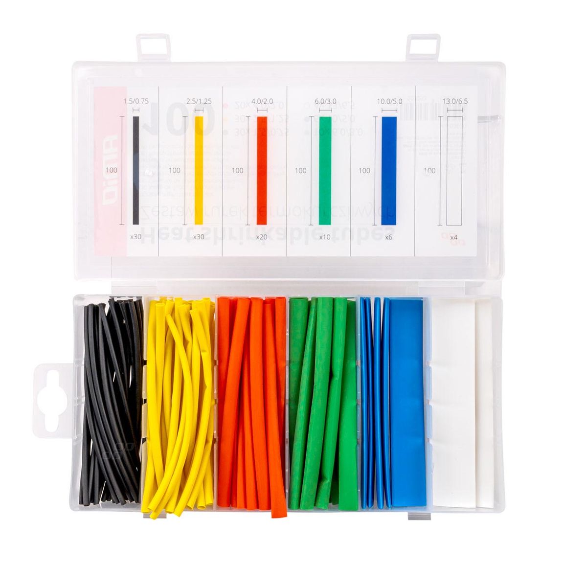 COFFRET DE GAINES THERMORÉTRACTABLES 100 PCS AMIO