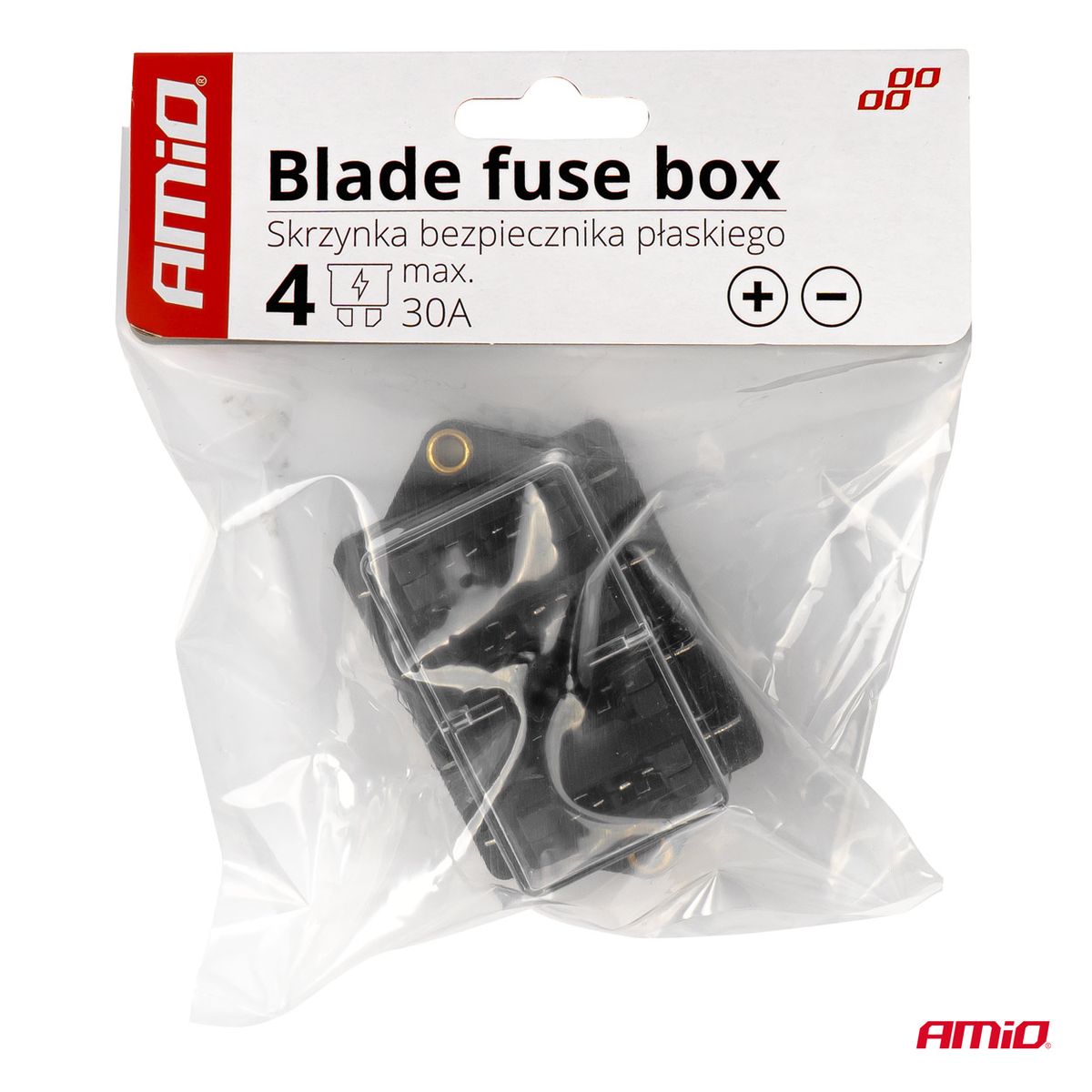 BOÎTE A FUSIBLES 4 PRISES 30A MAX AMIO