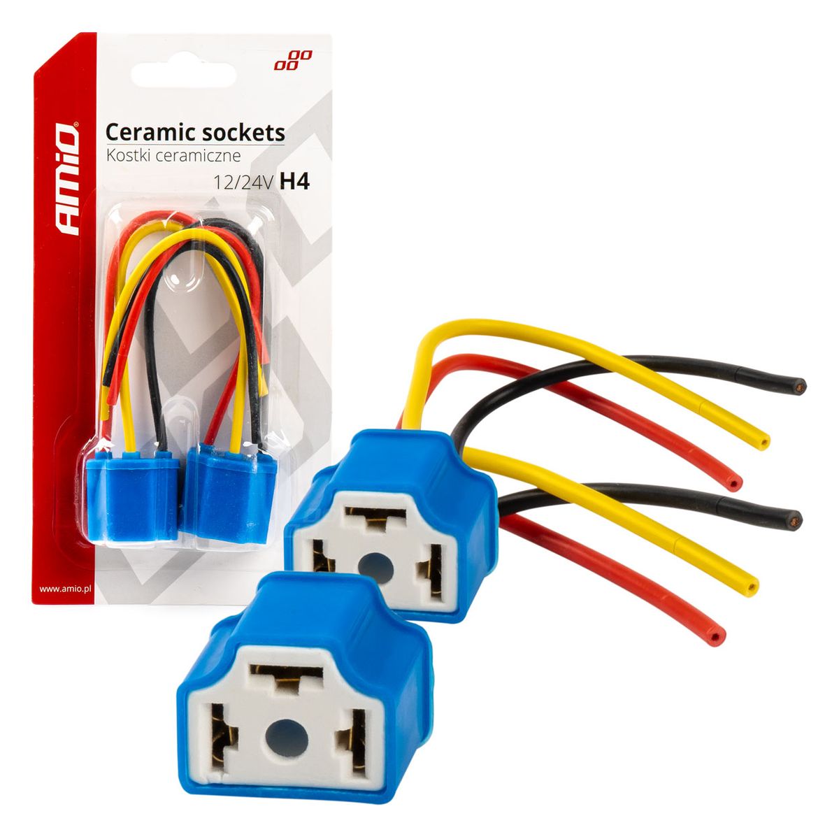 FAISCEAU DE REMPLACEMENT CERAMIQUE X 2 POUR AMPOULE H4 12/24V AMIO