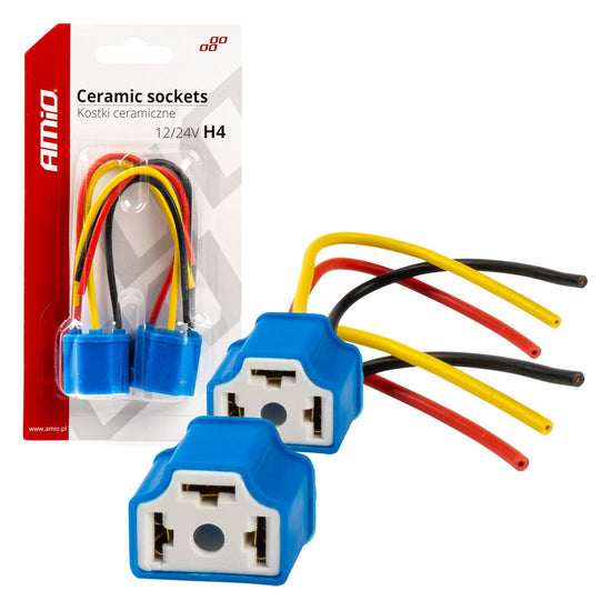 FAISCEAU DE REMPLACEMENT CERAMIQUE X 2 POUR AMPOULE H4 12/24V AMIO