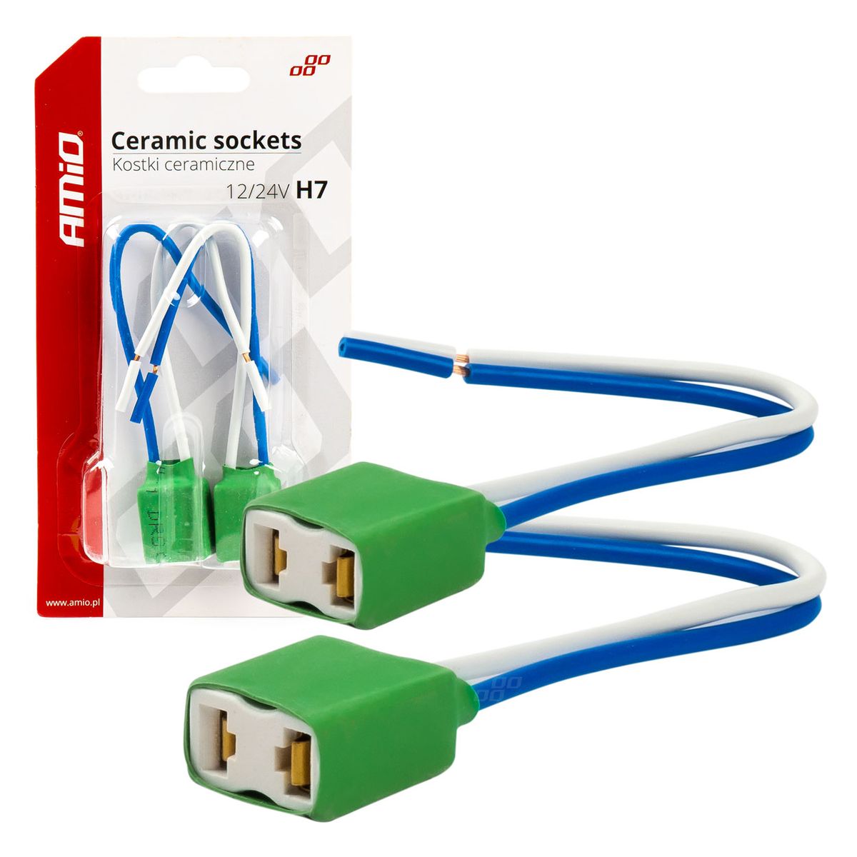 FAISCEAU DE REMPLACEMENT CERAMIQUE X 2 POUR AMPOULE H7 12/24V AMIO