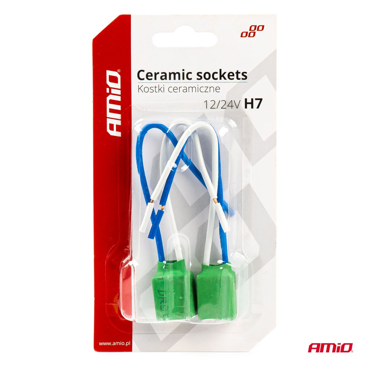FAISCEAU DE REMPLACEMENT CERAMIQUE X 2 POUR AMPOULE H7 12/24V AMIO