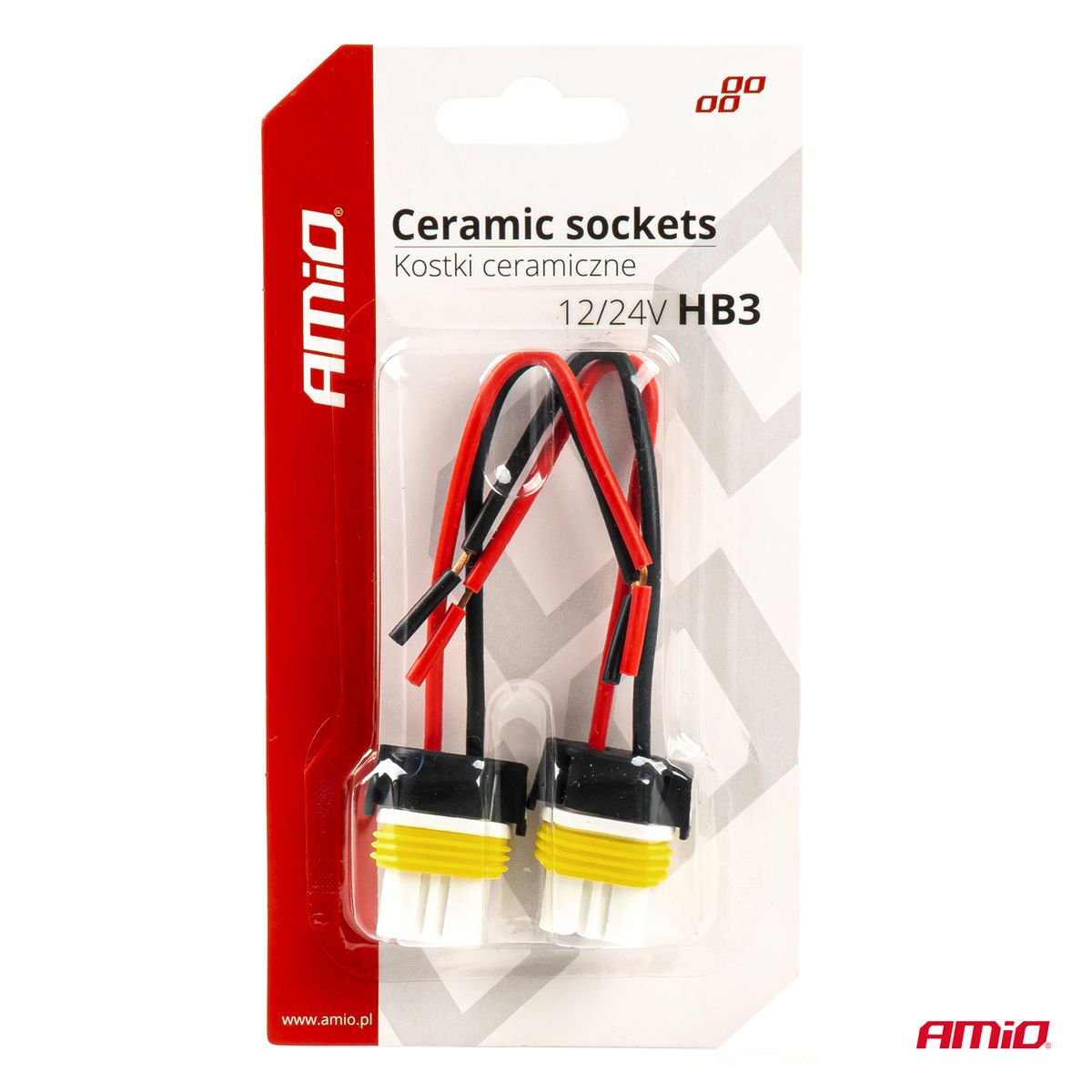 CONNECTEURS CERAMIQUE X 2 HB3 9005 12/24V AMIO