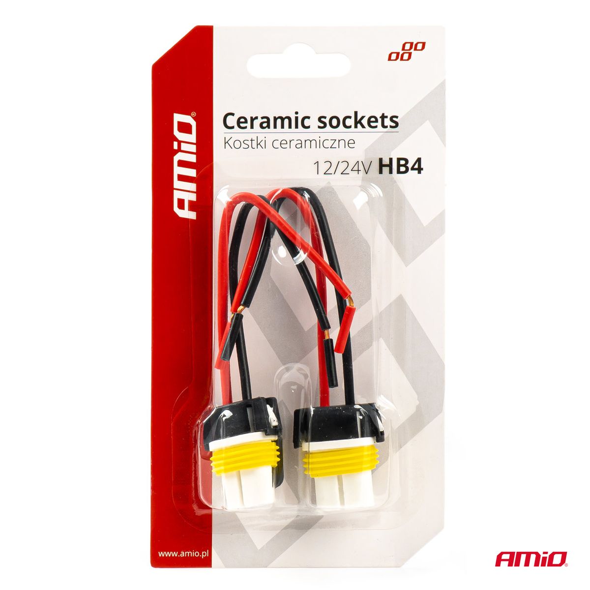 CONNECTEURS CERAMIQUE X 2 HB4 9005 12/24V AMIO