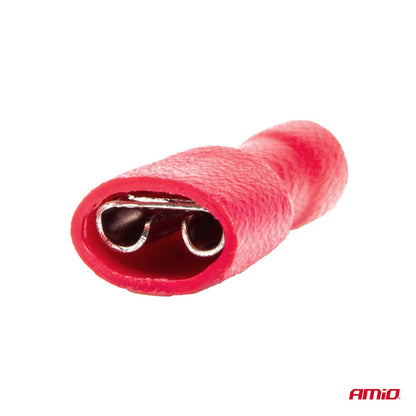 COSSES RONDES FEMELLES ROUGE 6.6MM 0.5-1.5MM2 10A 10 PCS AMIO
