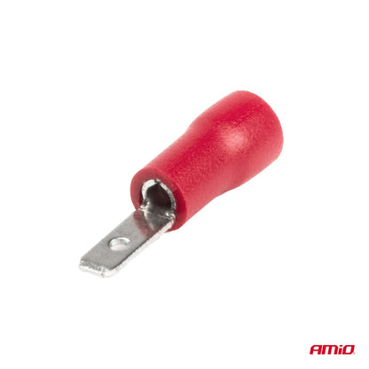 COSSES PLATES MALES ROUGES 2.8MM (0.5-1.5MM²) 10A 10 PCS AMIO