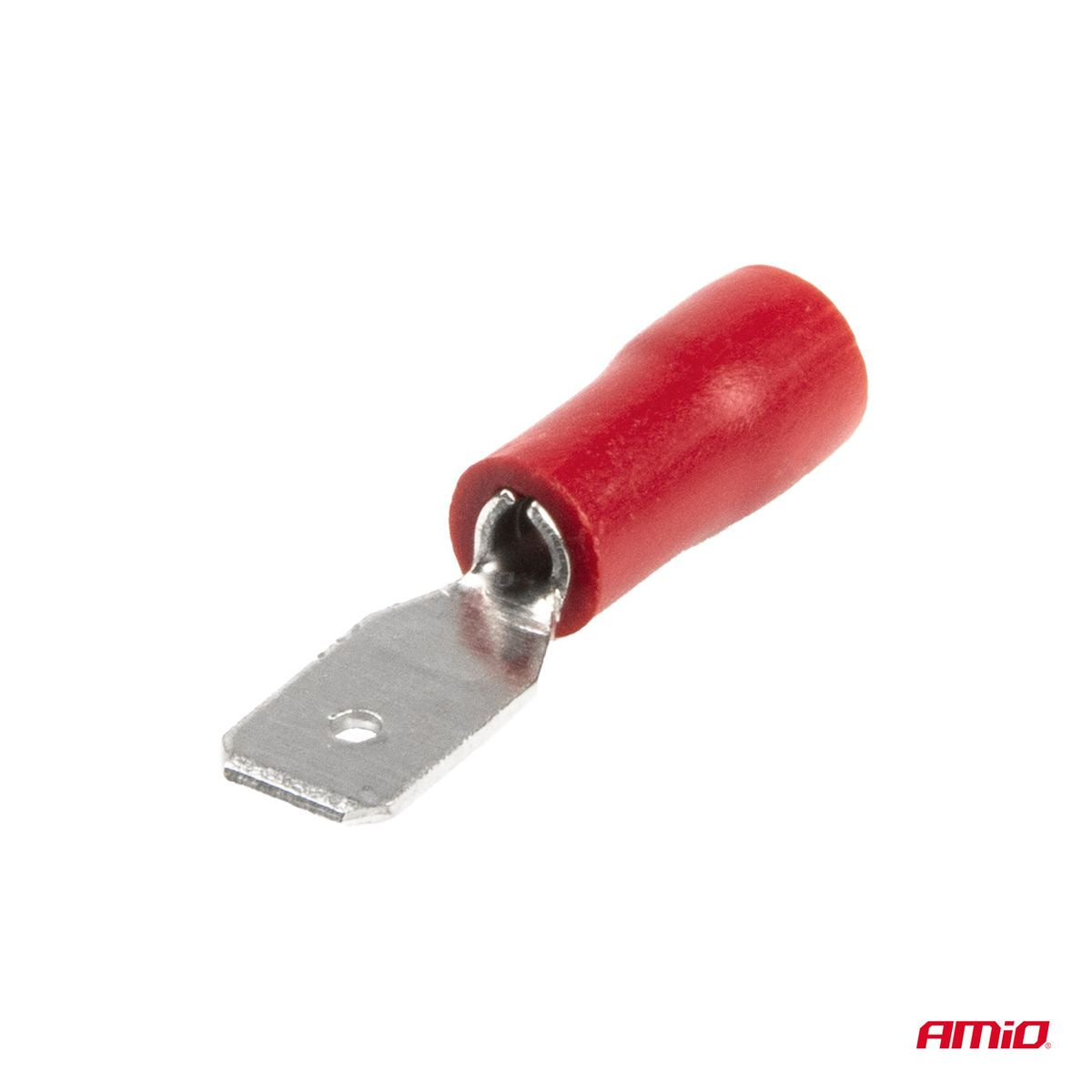 COSSES PLATES MALES ROUGES 4.75MM (0.5-1.5MM²) 10A 10 PCS AMIO