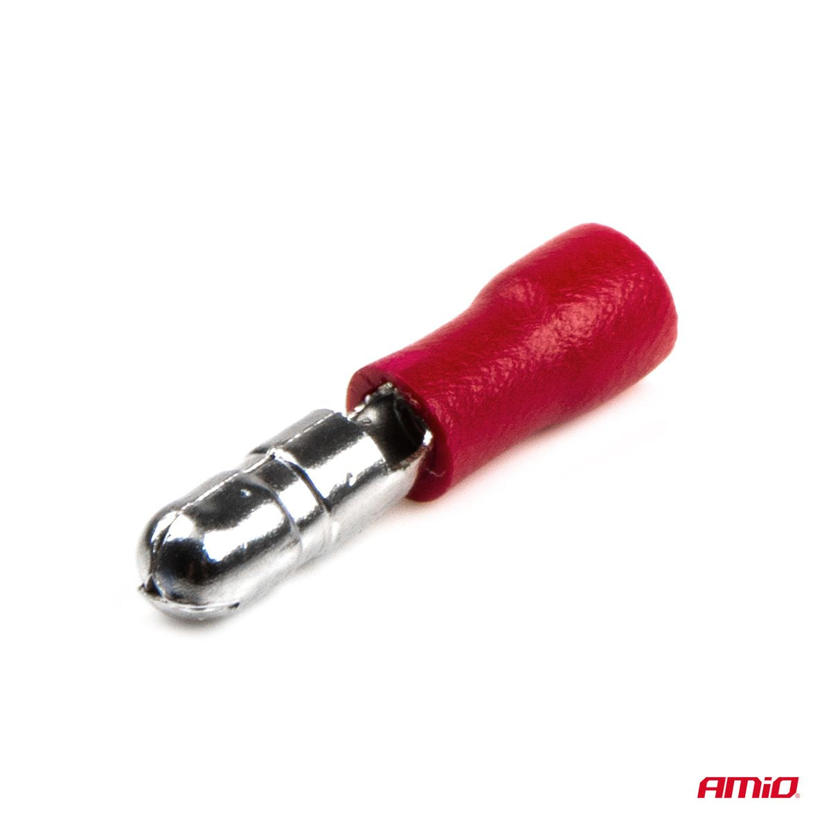 COSSES CYLINDRIQUES MALES ROUGES 4MM (0.5-1.5MM²) 10A 10 PCS AMIO