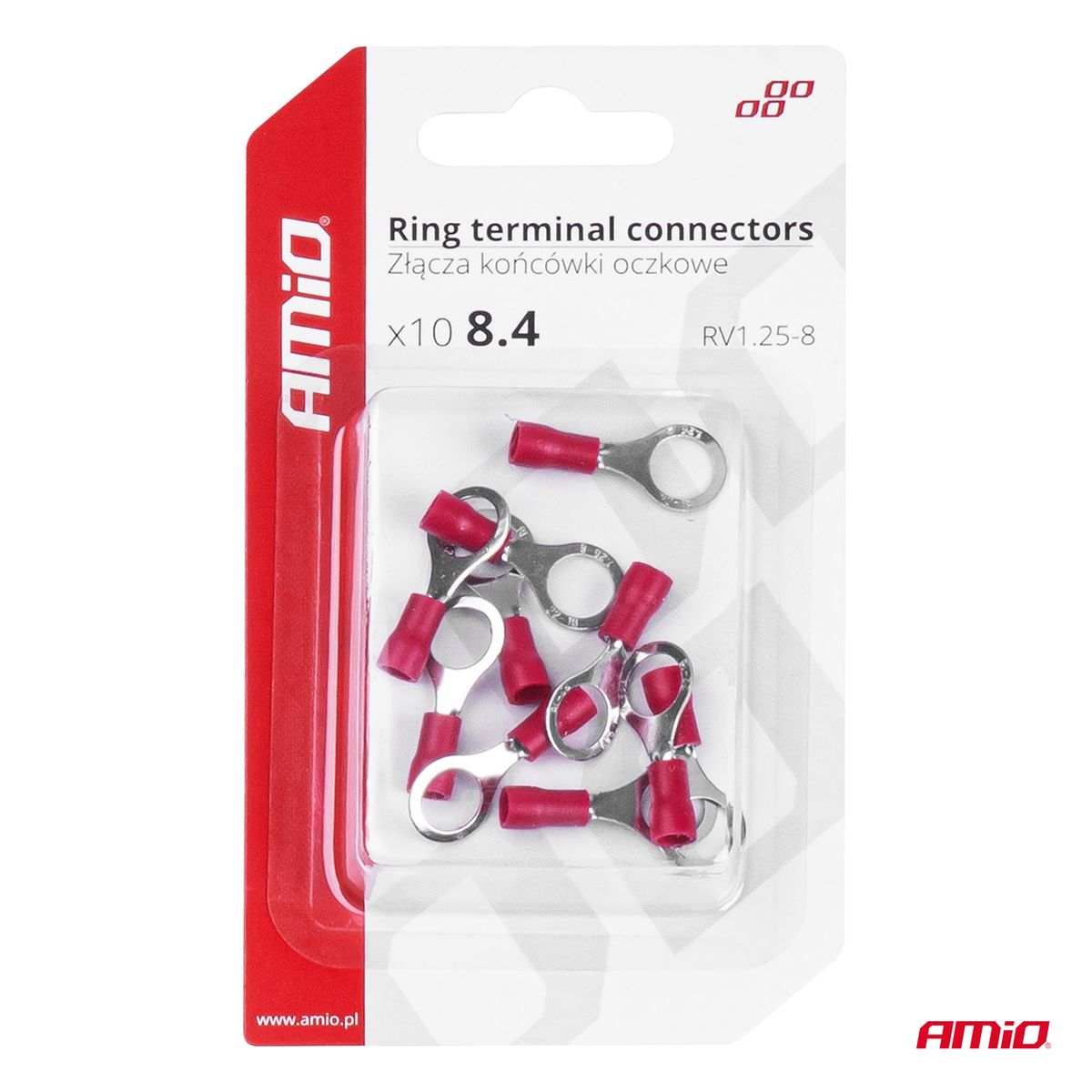 COSSES OEILLET ROUGE  RV 1.25-8 10 PCS AMIO